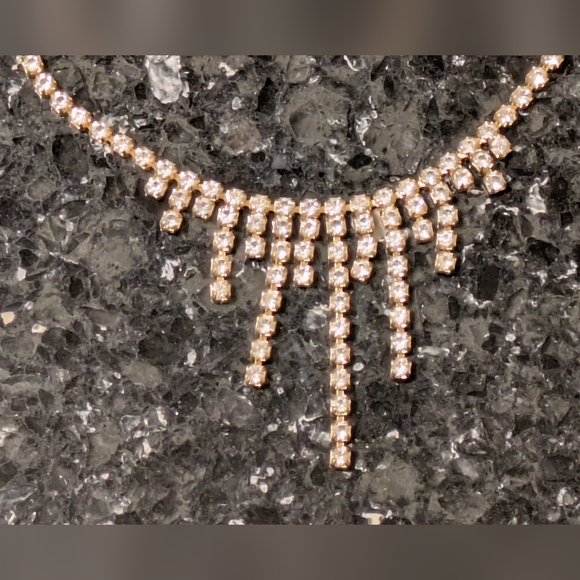 Delicate Golden And Zirconia Necklace. Fashion Jewelry From J.C. Penney. - Picture 4 of 5